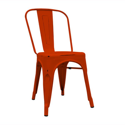 Cadeira industrial torix envelhecidoa vermelha (inspirada na linha tolix)