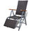 Cadeira jardim com apoio de pés e quadro de alumínio, vime, castanho - Foto 3