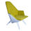cadeira moderna do escudo da fibra de vidro da almofada para a sala de visitas - 1