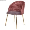 Cadeira OMNIA estilo contemporâneo con estrutura de aço acabada en latão