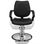Cadeira profissional de cabeleireiro de couro artificial, preta - Foto 2