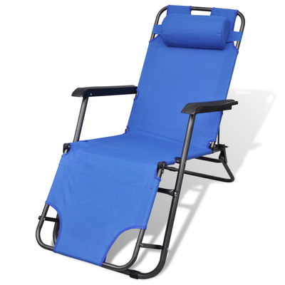Cadeira reclinável para jardim azul
