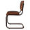 Cadeira retro-vintage estilo, estrutura de aço, assento de couro e de volta. - Foto 3