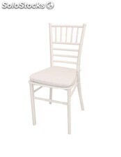 Cadeira Tiffany / Chiavari Branca BASIC com almofada