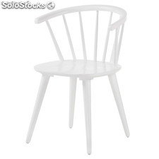 Cadeira tipo Windsor de madeira tropical em branco