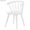 Cadeira tipo Windsor de madeira tropical em branco - 1