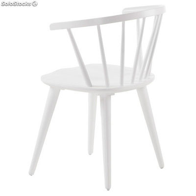 Cadeira tipo Windsor de madeira tropical em branco - Foto 3