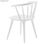 Cadeira tipo Windsor de madeira tropical em branco - Foto 3