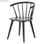 Cadeira tipo Windsor de madeira tropical em preto - 1