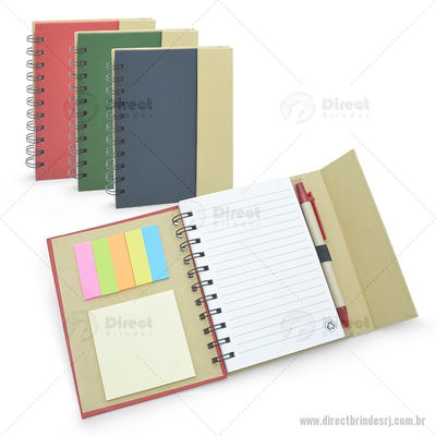 Caderno color eco com espiral