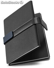 caderno com capa de couro sintetico personalizado