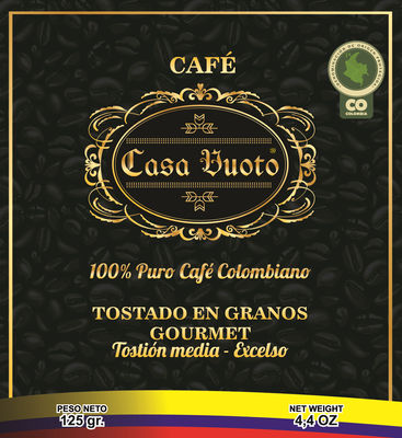 Cafe Casa Vuoto Tostado en Grano Gourmet