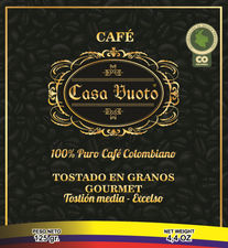 Cafe Casa Vuoto Tostado molido Gourmet - tostion media
