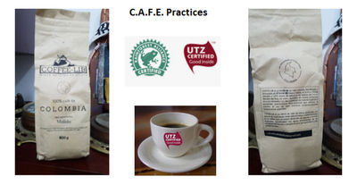 Cafe Especial de altura con Certificaciones UTZ Rainforest y CAFE Practices .