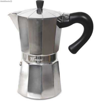 Cafetera Espresso, 240ml, 4 tazas, jarra cristal, ERP. THULOS TH-CM05
