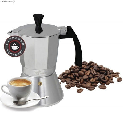 Cafetera Espresso, 240ml, 4 tazas, jarra cristal, ERP. THULOS TH-CM05