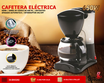 Cafetera Jocca Italiana Electrica Capacidad 6 Tazas Jarra