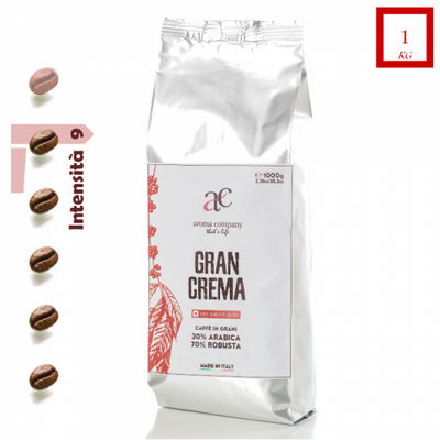 Caffe in grani Gran Crema - 1000g. - 30%Arabica 70%Robusta - High quality blend