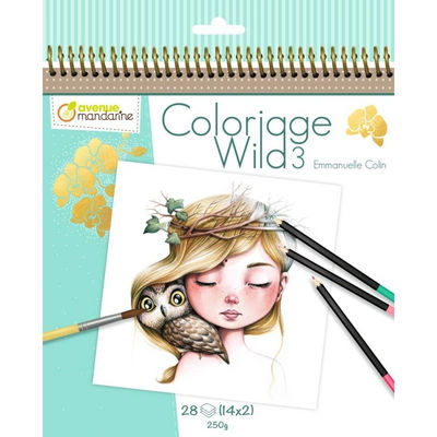 Cahier de coloriage - 28 dessins - wild 3