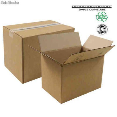 Caisse Carton Simple Cannelure 30 à 40 cm 30 x 20 x 17,5 cm