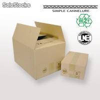 Caisse Carton Simple Cannelure plus de 50 cm 59,2 x 39,2 x 10 cm