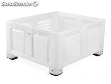 Caisse-palette 747p4a0 1200x1000x610 mm - 4 pieds - blanc