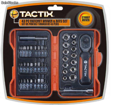 Caixa chave catraca com 41 acessórios crv Tactix