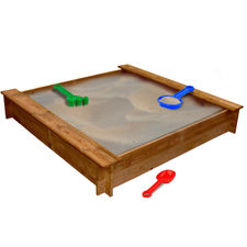Caixa de areia, quadrada em madeira