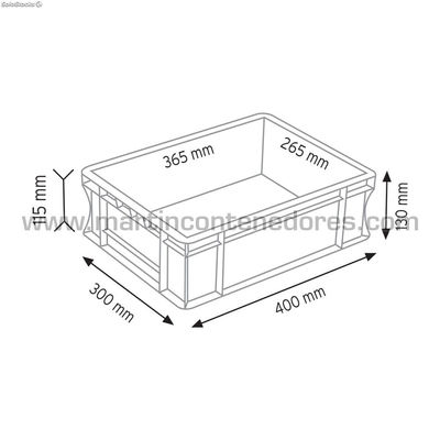 Caixa Euro norma 400x300x130/115 mm - Foto 5