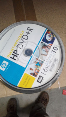 Caixa hp 10 DVD + r (4.7gb, 16x) Inkjet Printable