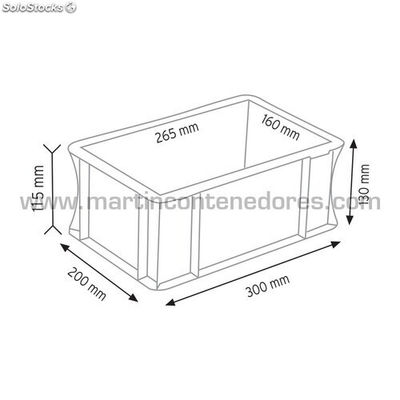 Caixa plástica Euro norma 300x200x130/115 mm - Foto 5