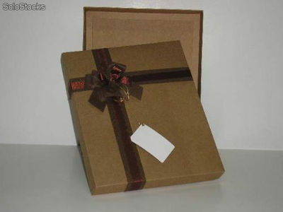 Caixas para presentes com fita, laço e cartão - Foto 3