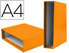 Caja archivador liderpapel de palanca carton din-A4 documenta lomo 82MM color