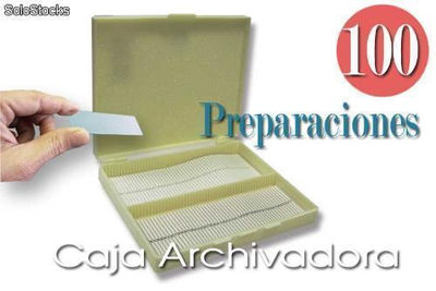 Caja archivadora para 100 preparaciones