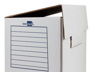 Caja archivo definitivo liderpapel ecouse carton 100% reciclado folio doble - Foto 4
