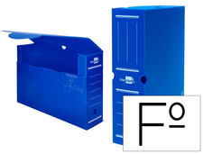 Caja archivo definitivo plastico liderpapel azul 360X260X100 mm