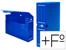Caja archivo definitivo plastico liderpapel azul 387X275X105 mm