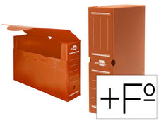 Caja archivo definitivo plastico liderpapel marron 387X275X105 mm