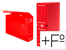 Caja archivo definitivo plastico liderpapel rojo 387X275X105 mm