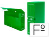 Caja archivo definitivo plastico liderpapel verde 360X260X100 mm