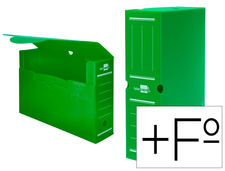 Caja archivo definitivo plastico liderpapel verde 387X275X105 mm