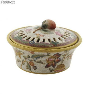 Caja aromática 13cm - Paraiso | porcelana decorada en porcelana