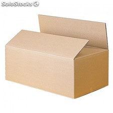 Caja cartón ondulado - canal doble 40x30x20 cm habana carton