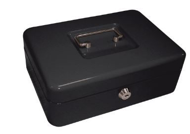 Caja caudales q-connect 10&amp;quot; 250x180x90 mm negra con portamonedas. - Foto 2