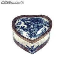 Caja corazón 11cm - Arbazul | porcelana decorada en porcelana
