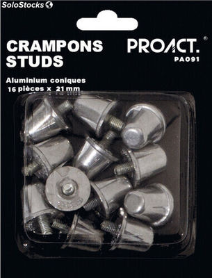 Caja de 16 crampones de aluminio cónicos