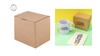 Caja de cartón automontable 12 x 9 x 10,6 cm ideal para tazas, velas.
