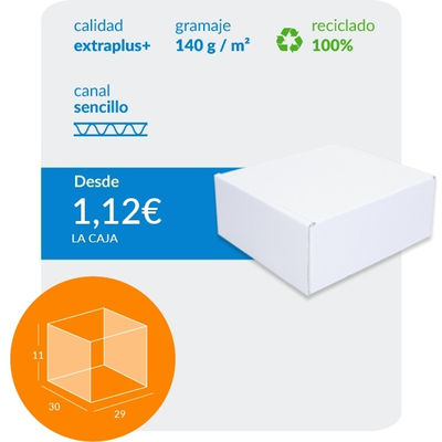 Caja de Cartón Automontable con tapa incorporada 30 x 29 x 11 cm - Foto 2