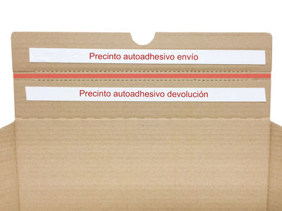 Caja de cartón automontable troquelada doble envío 35 x 25 x 13 cm - Foto 3