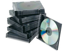 Caja de CD q-connect slim -con interior negro -pack de 25 unidades